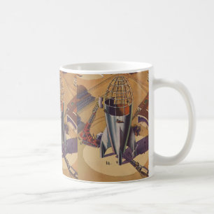 Caneca De Café Ficha científica Vintage, Sci Fi, Construindo um f