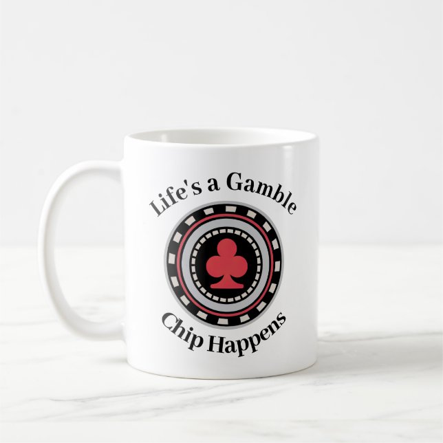 Caneca De Café Ficha de Poker (Esquerda)