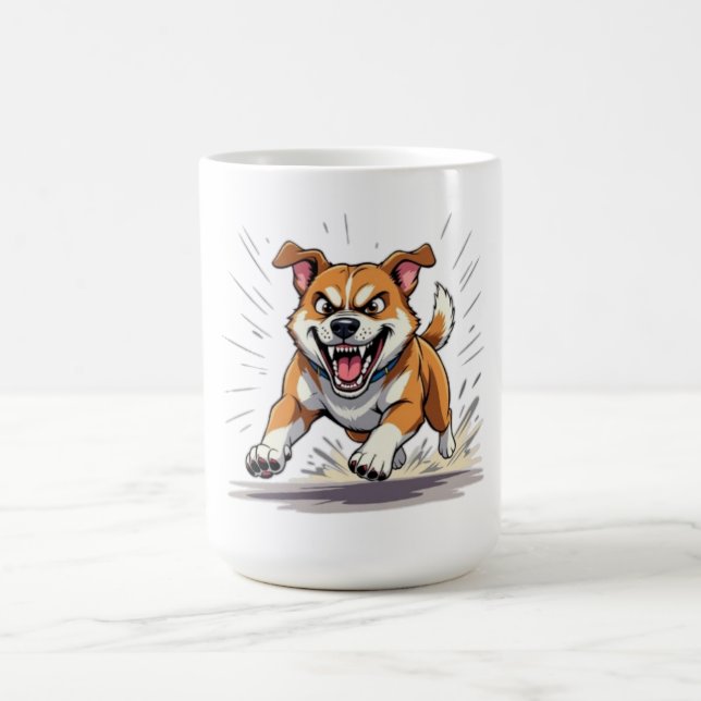 Caneca De Café Fierce Running Dog – Power & Motion Illustration (Centro)