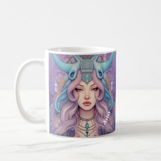 Caneca De Café Fiery Aries Zodiac Mug (Esquerda)
