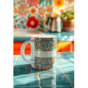 Caneca De Café Fiesta Blooms, personalizável