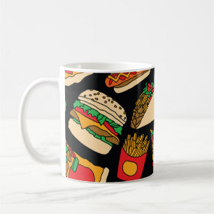 Caneca De Café Fiesta de Comida Rápida: Isolamento do Padrão de V