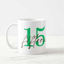 Caneca De Café Fifteenth Year with Personalization