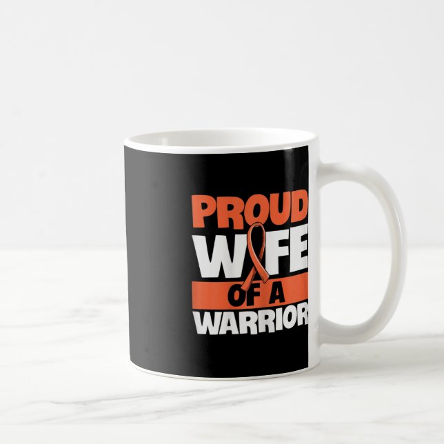 Caneca De Café Fight Leukemia Cote para Esposa de Leucemia Surv (Direita)