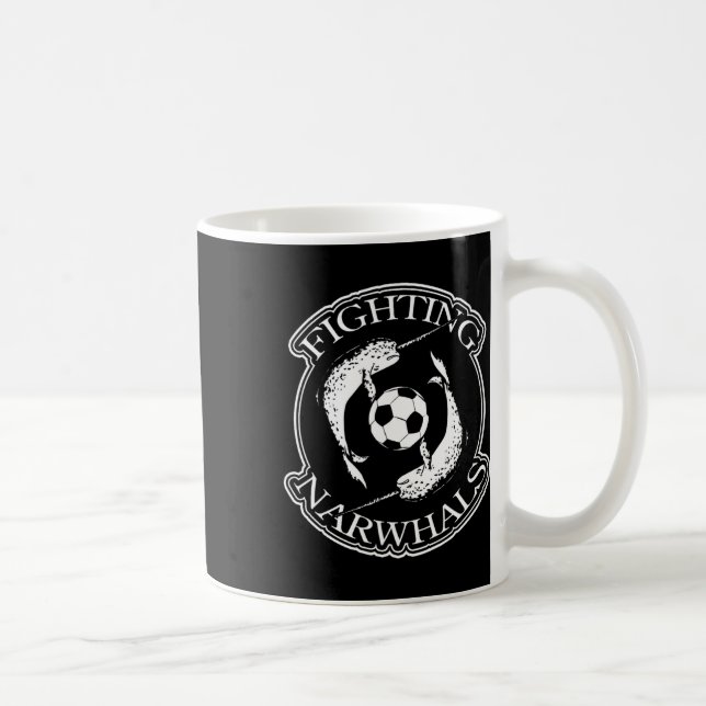 Caneca De Café Fighting Narwhals Futebol  (Direita)