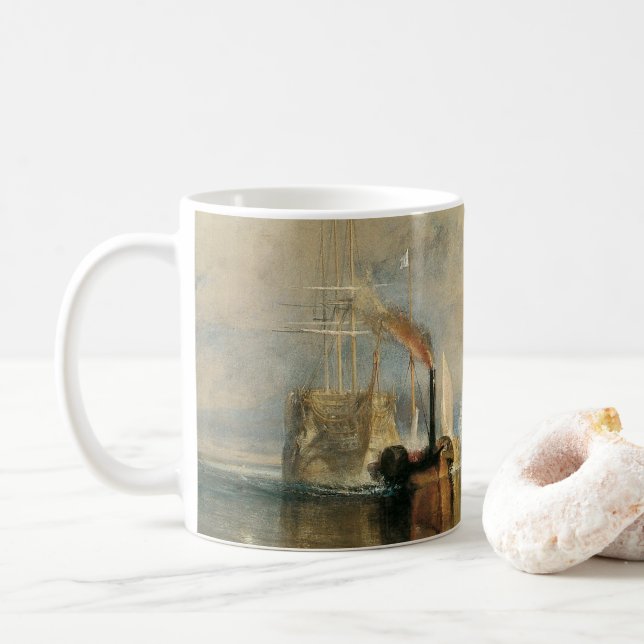 Caneca De Café Fighting Temeraire de Joseph Turner, Arte Marítima (Com Donut)