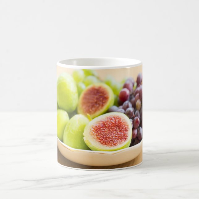Caneca De Café Figos frescos e uvas (Centro)