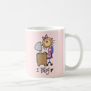 Caneca De Café Figura Blogger da vara do Internet