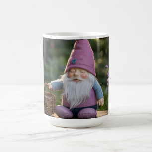 Caneca De Café Figura de Gnome Fofinho com Cesta Tecida no Verão