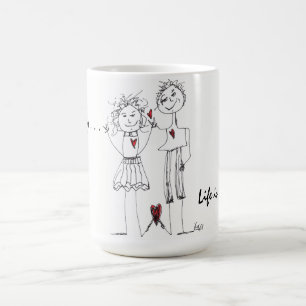 Caneca De Café Figura engraçada e bonito pessoas da vara da