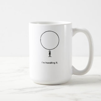 Caneca De Café Figura Mínima Sob Pressão Arte Abstrata em Linhas