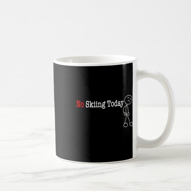 Caneca De Café Figura "No Skiing Today Stick" (Direita)