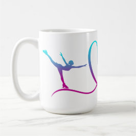Caneca De Café figura patinando garotas "Eu amo patinar"
