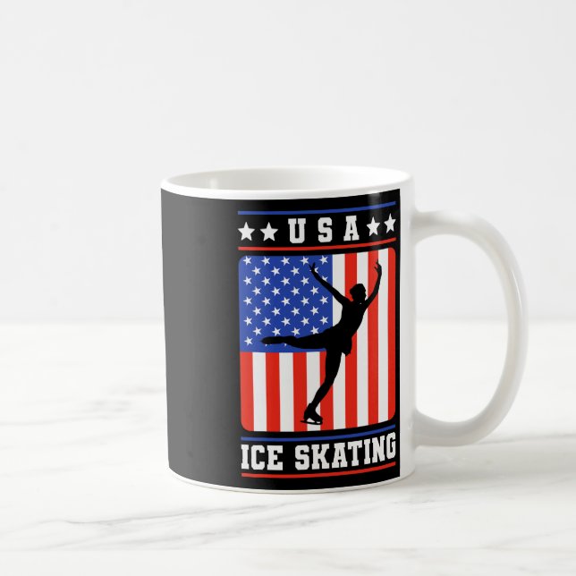 Caneca De Café Figura Skater Usa Ice Skating (Direita)