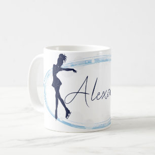 Caneca De Café Figura Skating Girl Custom Name