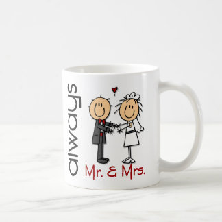 Caneca De Café Figura Sr. do casal do casamento & Sra. Sempre da