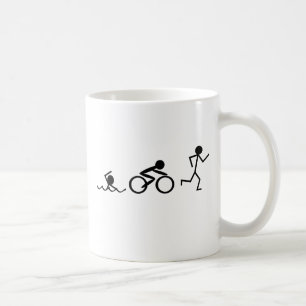 Caneca De Café Figuras da vara do Triathlon