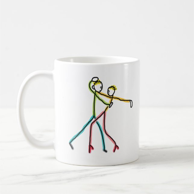 Caneca De Café Figuras Dançando Salsa (Esquerda)