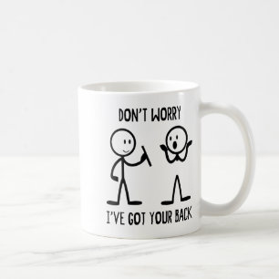 Caneca De Café Figuras de Palito Camiseta Divertida com Gráfico d