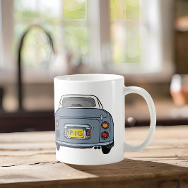 Caneca De Café Figuras Monograma Lapis Cinza Figaro Car