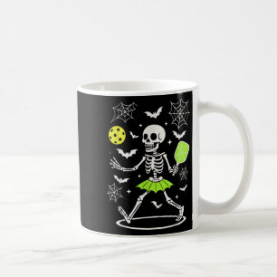 Caneca De Café Figurino de Halloween de Pickleball, Skelet de Est
