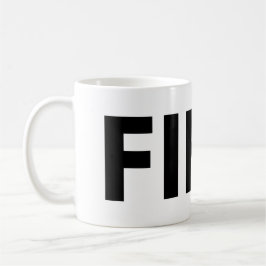 Caneca De Café FIKA Bold Black and White Mug