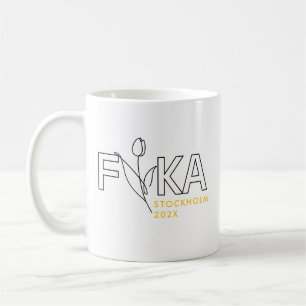 Caneca De Café Fika Minimalista de Tulipa