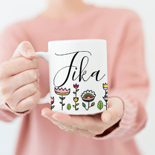 Caneca De Café Fika no Happy Garden
