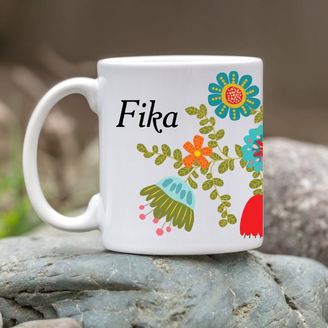 Caneca De Café Fika no Jardim (Criador carregado)