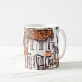 Caneca De Café Fila de Casas