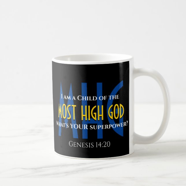 Caneca De Café FILHA cristã superpoderosa de DEUS MAIS ALTO (Direita)