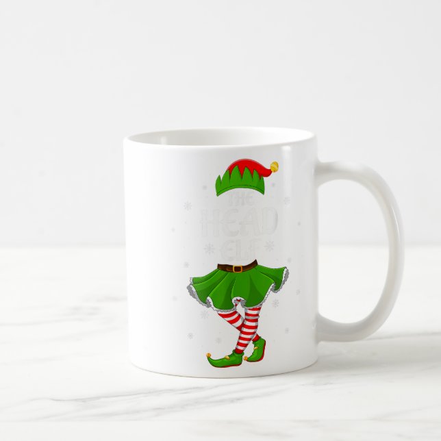 Caneca De Café Filha De Natal Da Cabeça Raparigas De Elf Mulheres (Direita)