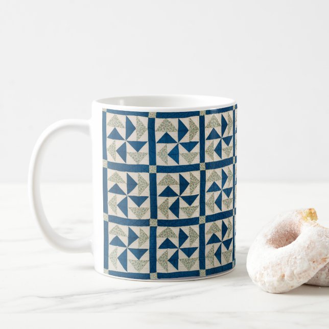Caneca De Café Filha de Quebra-cabeça de Patchwork do Holandês Az (Com Donut)