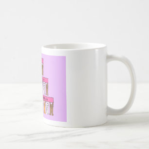 Caneca De Café Filha em Direito Feliz Dia de as mães de Gatos Bo