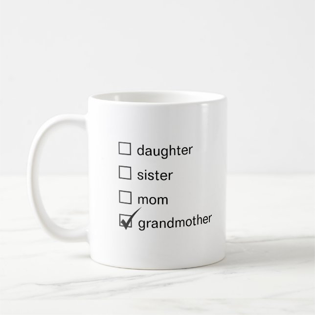 Caneca De Café Filha Irmã Mãe Avó (Esquerda)
