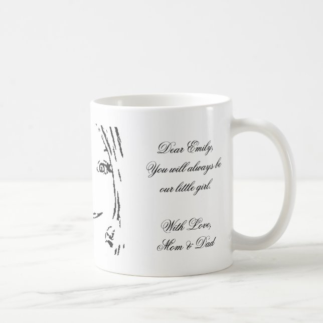 Caneca De Café Filha Nome Emily Typography Mug (Direita)