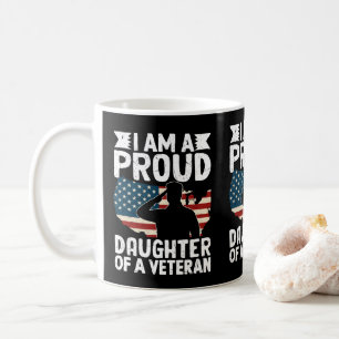 Caneca De Café Filha Orgulhosa De Um Pai Patriota Militar Veteran