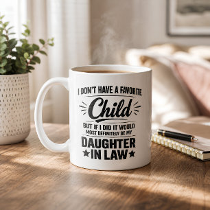 Caneca De Café Filha Política Engraçada Filha Favorita