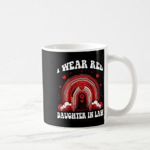 Caneca De Café Filha Política Vermelho Retro Doença Cardíaca Arco