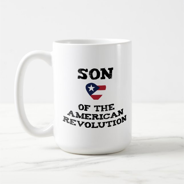 Caneca De Café Filho da Revolução Americana EUA Star Eagle Dad  (Esquerda)