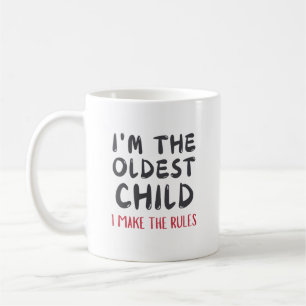 Caneca De Café Filho Mais Velho – Eu Faço as Regras Personalizado