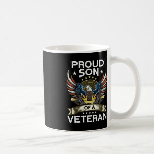 Caneca De Café Filho Orgulhoso De Uma Bandeira Veterana Americana