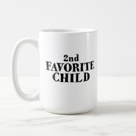 Caneca De Café Filho ou filha engraçado(a) segundo(a) favorito(a)