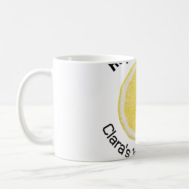 Caneca De Café Filhos bebês primeiro aniversario lêmon fatia adic (Esquerda)