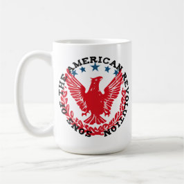 Caneca De Café Filhos da Revolução Americana Patriota Águia Estre