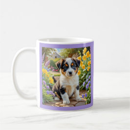 Caneca De Café Filhote com Flores