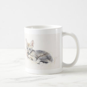 Caneca De Café Filhote de cachorro de lobo árabe ondulado 2009