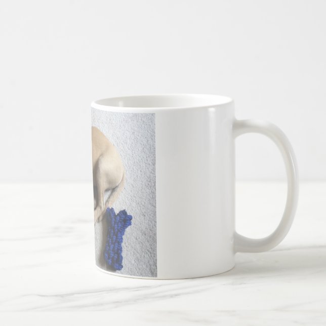 Caneca De Café filhote de cachorro do cur da Preto-boca com (Direita)