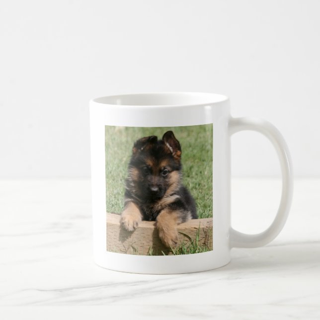 Caneca De Café Filhote de cachorro do german shepherd (Direita)
