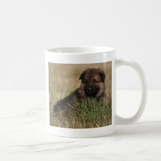 Caneca De Café Filhote de cachorro do german shepherd "a vigia "
